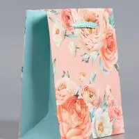 Пакет подарочный ламинированый "Цветочная радость" 11,5 х 14,5 х 6,5 см