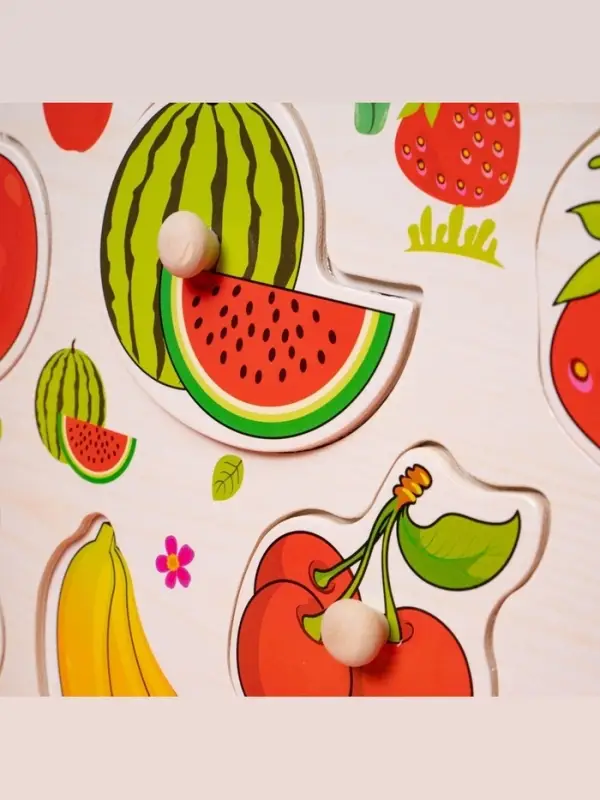 Рамка - вкладыш Лесная мастерская &laquo;Подбери картинку. Ягоды - фрукты&raquo;, 7 деталей