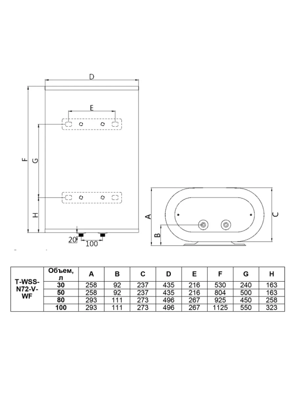 Умный водонагреватель 30 литров c Wi-Fi Умный водонагреватель 30 литров c Wi-Fi