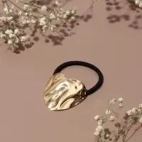 Резинка для волос "Залин" сердце, 4 см, золото