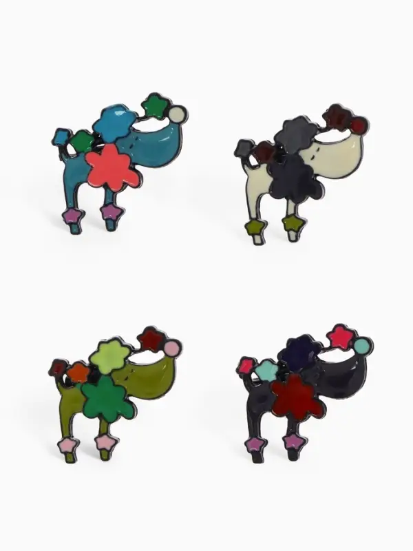 Брошь «Собачка» пудель, цвет МИКС в чёрном металле (неделимая фасовка 12 шт., цена за шт.) Брошь «Собачка» пудель, цвет МИКС в чёрном металле (неделимая фасовка 12 шт., цена за шт.)