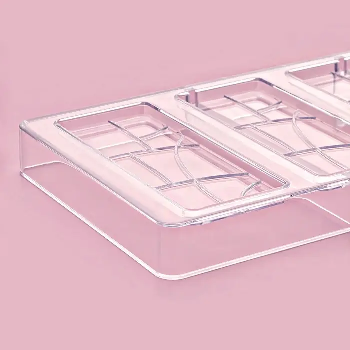 Форма для шоколада KONFINETTA &laquo;Плитка&raquo;, 28&times;14 см, 4 ячейки 11.7&times;4.8&times;0.7 см, пластик, прозрачная