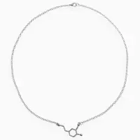 Кулон на цепочке &laquo;Молекула 01&raquo;, цвет серебро