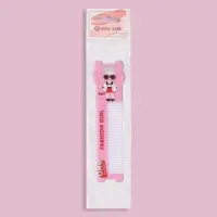 Расчёска Fashion, с ручкой, фигурная, 14.7×3.7(±1) см, разноцветная