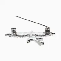 Брошь &laquo;Летучая рыба&raquo;, цвет серебро