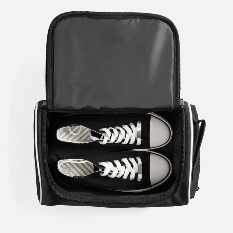 Сумка для обуви Equipex, черная с белым Сумка для обуви Equipex, черная с белым