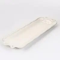Блюдо сервировочное Pearl, 31&times;10&times;2.5 см, фарфор, белое