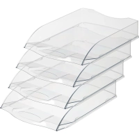 Лоток горизонтальный Attache 4шт/уп прозрачный тд_у