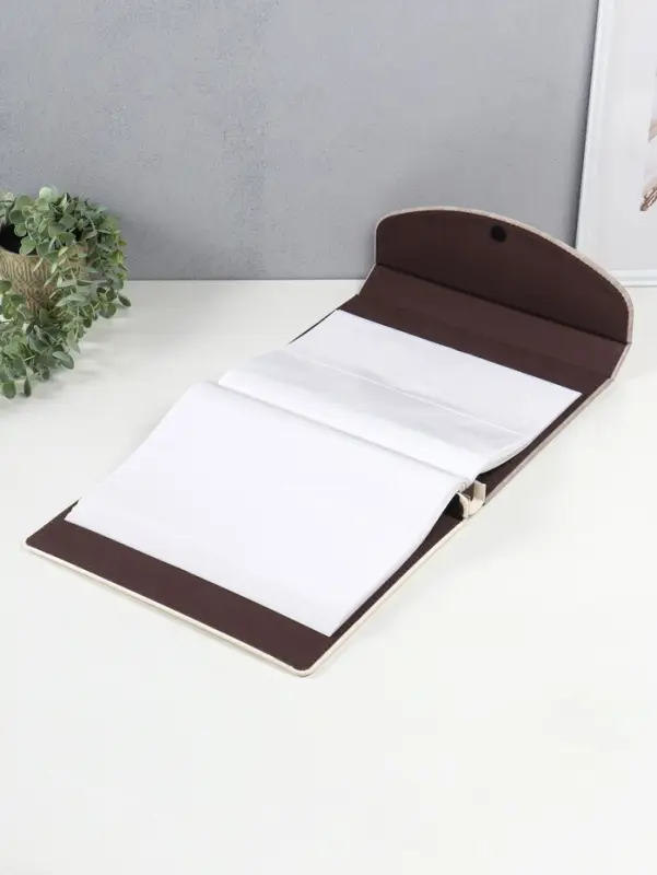 Фотоальбом на 400 фото 10х15 см "Стиль" кожзам, бело-серый 5х28х34 см