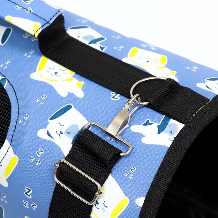 Сумка - переноска животных Сумка - переноска животных "Щенки", голубая, размер L, 52 х 28 х 28 см 7984430