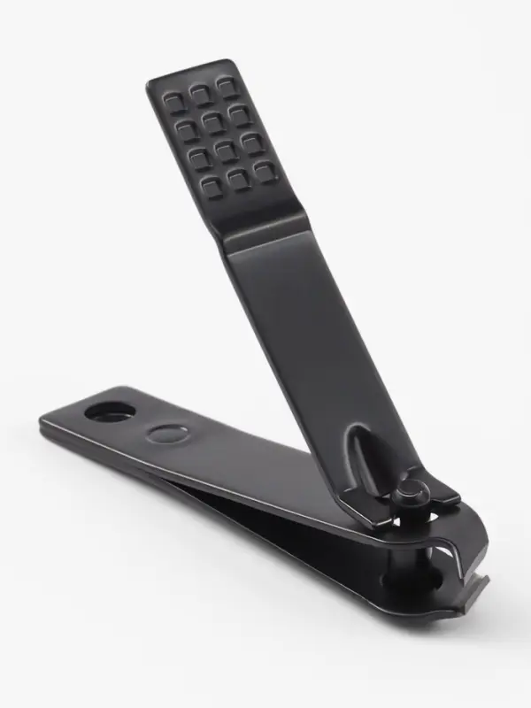 Кусачки книпсер маникюрные, скошенное лезвие, 6.2 см, чёрные