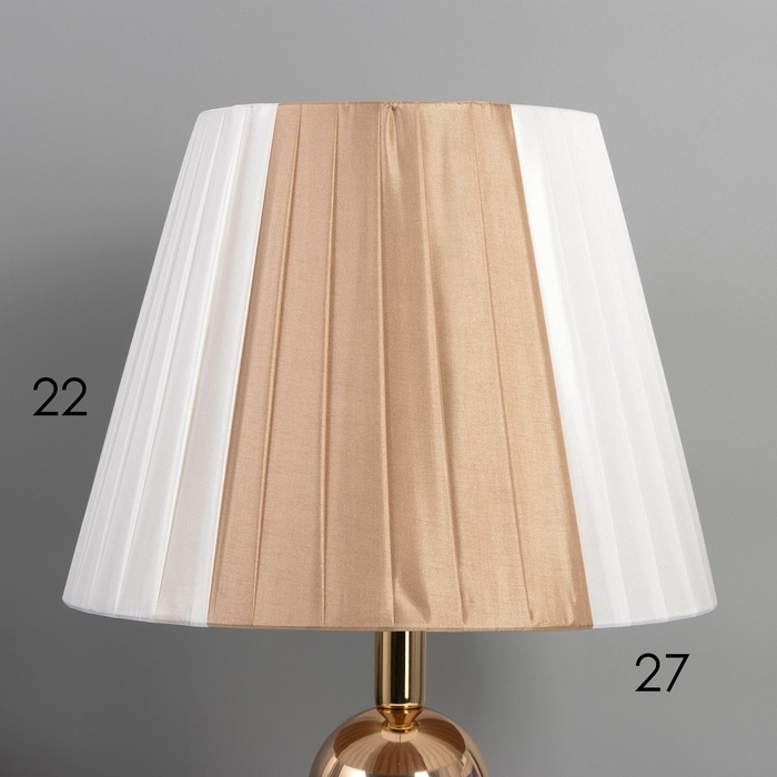 Лампа настольная Лампа настольная "Стиль" 1х40Вт Е27+ LED подсветка 3Вт золото 28х28х46см