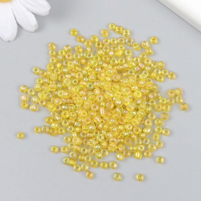 Бисер стекло 6/0  Бисер стекло 6/0 "Жёлтый" хамелеон 450 гр