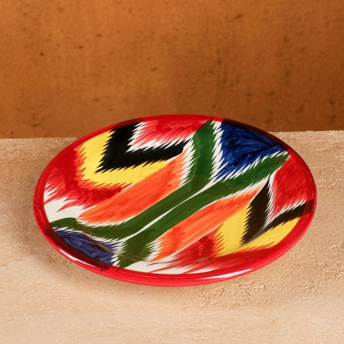 Тарелка Риштанская Керамика Тарелка Риштанская Керамика "Атлас", 20 см, узоры микс