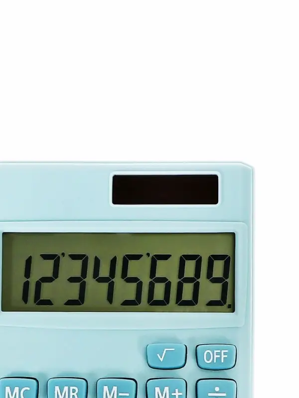 Калькулятор карманный 08-разрядный, корпус голубой