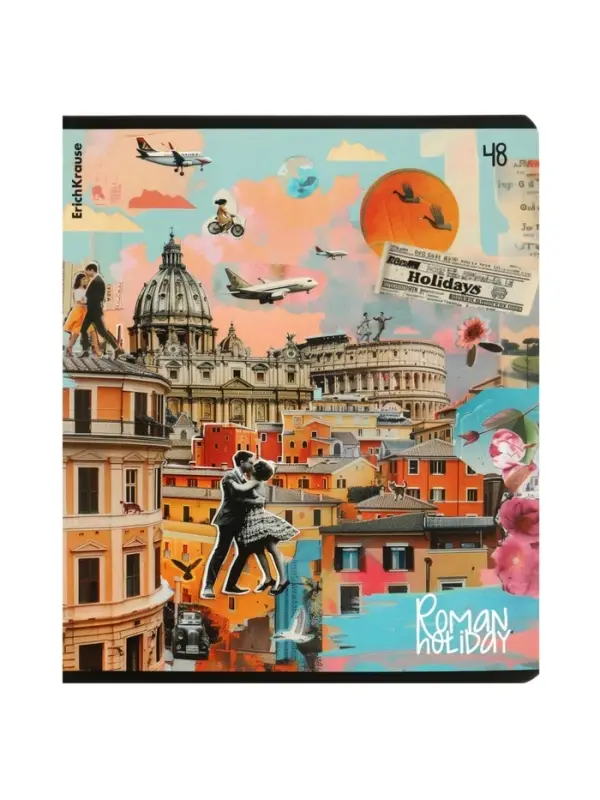 Тетрадь 48 листов в клетку, ErichKrause Roman Holiday, 60 г/м&sup2;, МИКС