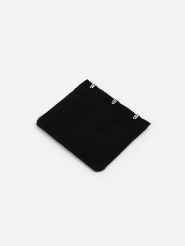 Застёжка-удлинитель для бюстгальтера, 3 ряда 3 крючка, 5×5.5 см, чёрная Застёжка-удлинитель для бюстгальтера, 3 ряда 3 крючка, 5×5.5 см, чёрная