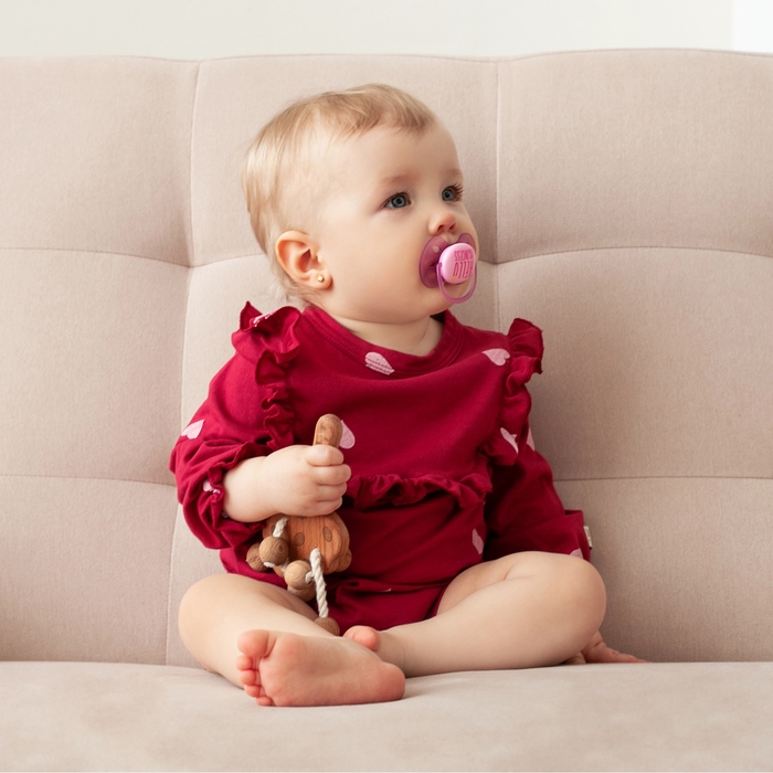 Боди детское с рюшами MINAKU, цвет красный, рост 74-80 см Боди детское с рюшами MINAKU, цвет красный, рост 74-80 см