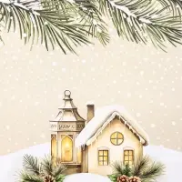Пакет подарочный новогодний ламинированный, «Новогодний дом» , 18×10×22.3 см Пакет подарочный новогодний ламинированный, «Новогодний дом» , 18×10×22.3 см
