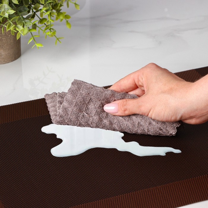 Салфетки сервировочные на стол Доляна «Шахматы», 45×30 см, 4 шт, цвет коричневый Салфетки сервировочные на стол Доляна «Шахматы», 45×30 см, 4 шт, цвет коричневый