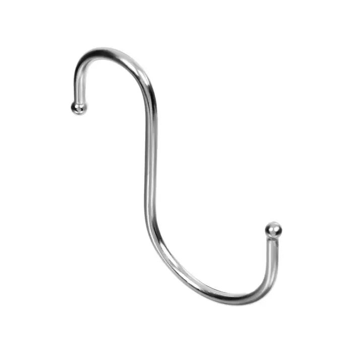 Крючок S-образный, d=3 мм, L=8 см, цвет хром Крючок S-образный, d=3 мм, L=8 см, цвет хром
