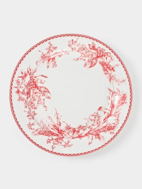 Тарелка Дулевский фарфор «Райские ландыши», d=24 см, фарфор Тарелка Дулевский фарфор «Райские ландыши», d=24 см, фарфор