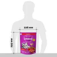 Сухой корм Wiskas для кошек, подушечки с нежным паштетом, говядина, 800 г