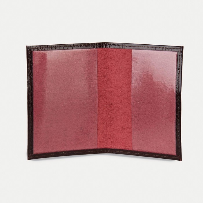 Обложка для пенсионного удостоверения, крокодил, цвет коричневый Обложка для пенсионного удостоверения, крокодил, цвет коричневый