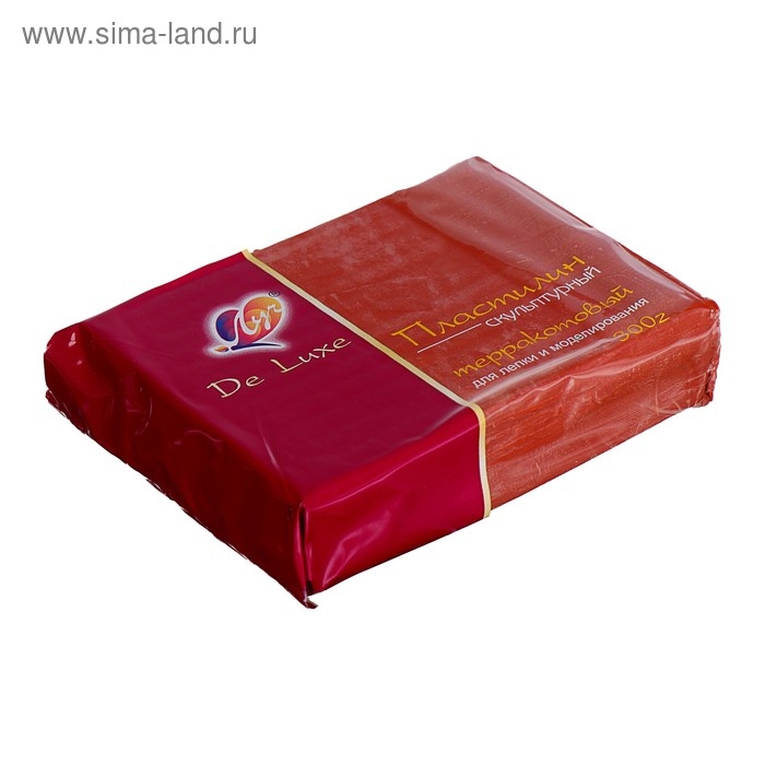 Пластилин скульптурный терракотовый, 300 г  Пластилин скульптурный терракотовый, 300 г "Луч" De Luxe