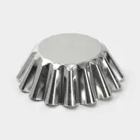 Форма для выпечки ромовой бабы, d=18.7 см, h=6.7 см, жесть, серебристая