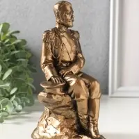 Фигура гипс &laquo;Николай II на скале&raquo;, 17.5 см, бронза