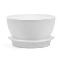 Горшок для цветов с поддоном 0,5 л d12,5см h7 см "Фиалочка" белый Горшок для цветов с поддоном 0,5 л d12,5см h7 см "Фиалочка" белый