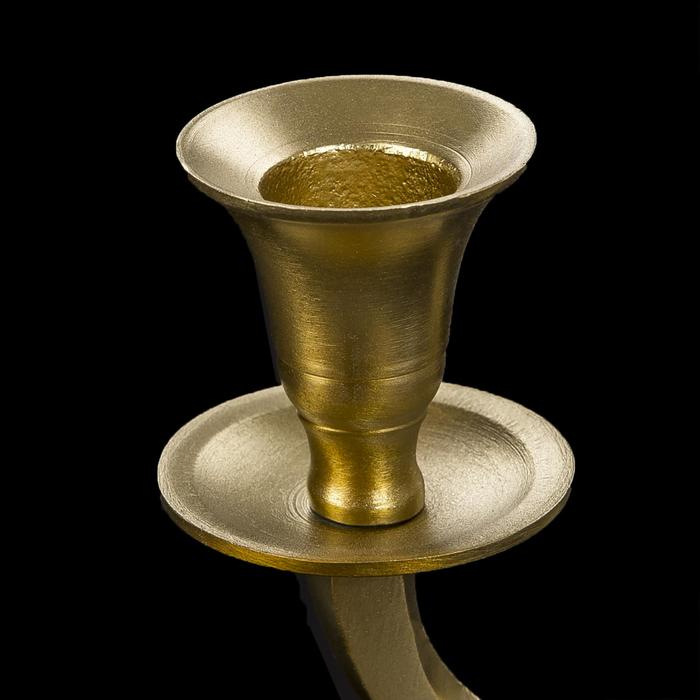 Подсвечник алюминий Подсвечник алюминий "Ар-нуво" на 3 свечи 10,5х21х35 см