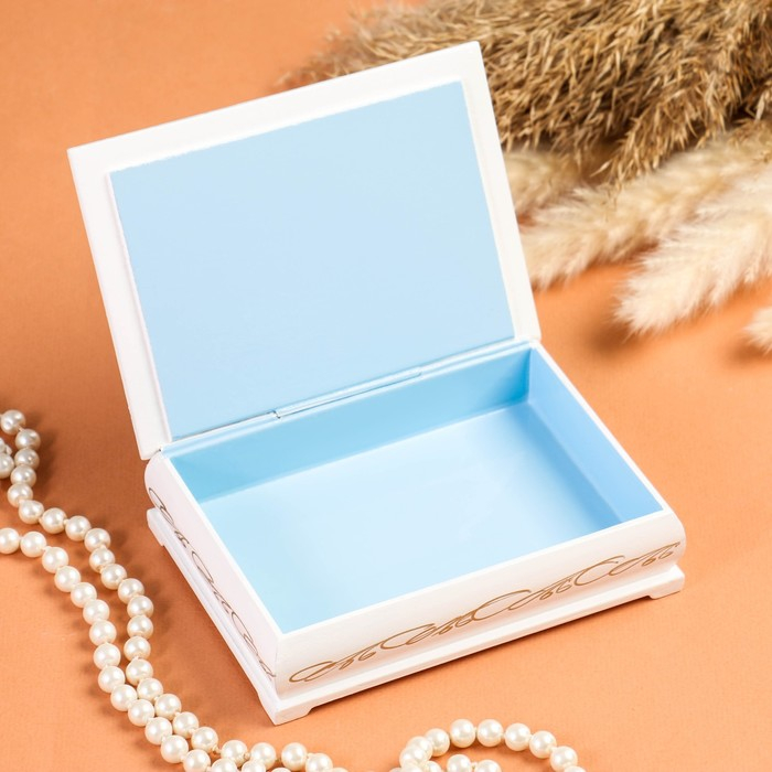 Шкатулка «Нежные розы», белая, 10×14 см, лаковая миниатюра Шкатулка «Нежные розы», белая, 10×14 см, лаковая миниатюра