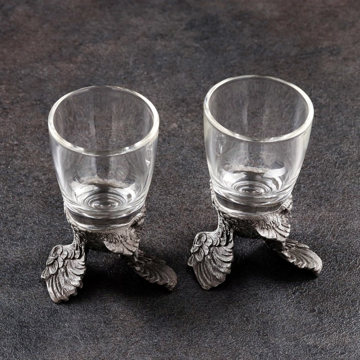 Набор из 2-х стопок-перевертышей Набор из 2-х стопок-перевертышей "Куропатка", d=4.5см h=8.5см