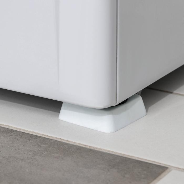 Антивибрационные подставки «Доляна», 4 шт, квадратные, цвет белый Антивибрационные подставки «Доляна», 4 шт, квадратные, цвет белый