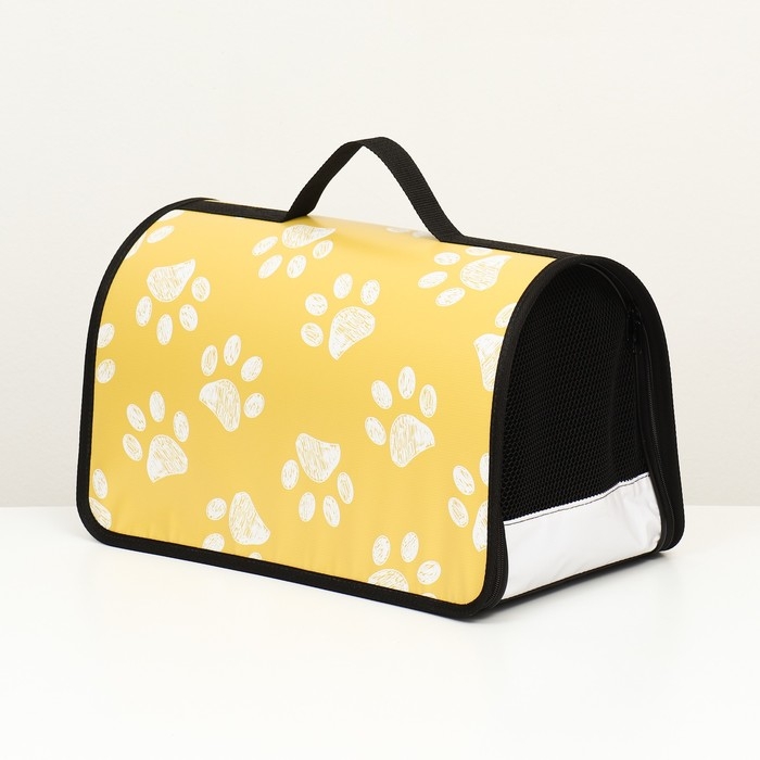 Сумка - переноска для животных  Сумка - переноска для животных "Лапки", каркасная, 45 х 25 х 30 см
