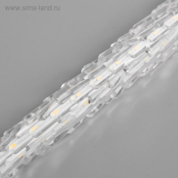 Гирлянда «Сосульки рифленые» 2.5 × 0.42 м, IP65, прозрачная нить, 288 LED, свечение белое с эффектом стекания, 12 В