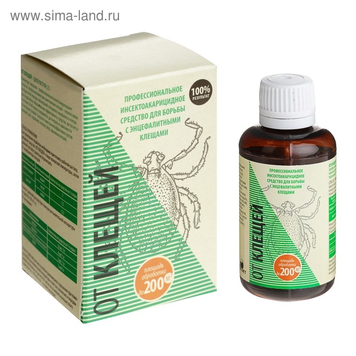 Концентрат от энцефалитных клещей  Концентрат от энцефалитных клещей ""От клещей", коробка, 50 мл