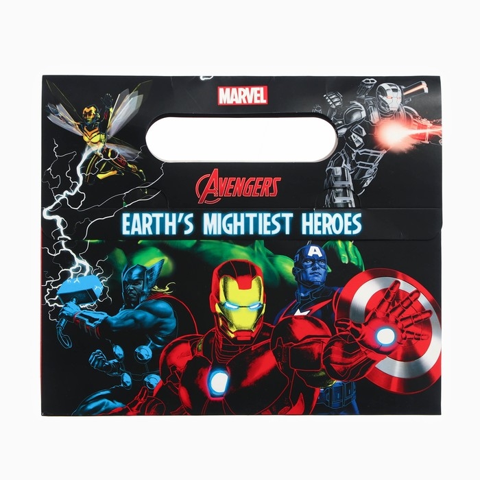 Пакет-коробка  Пакет-коробка "Герои", Мстители, 24х20х7
