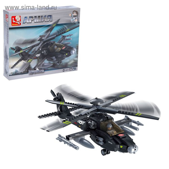 Конструктор «Штурмовой вертолёт», 293 детали Конструктор «Штурмовой вертолёт», 293 детали