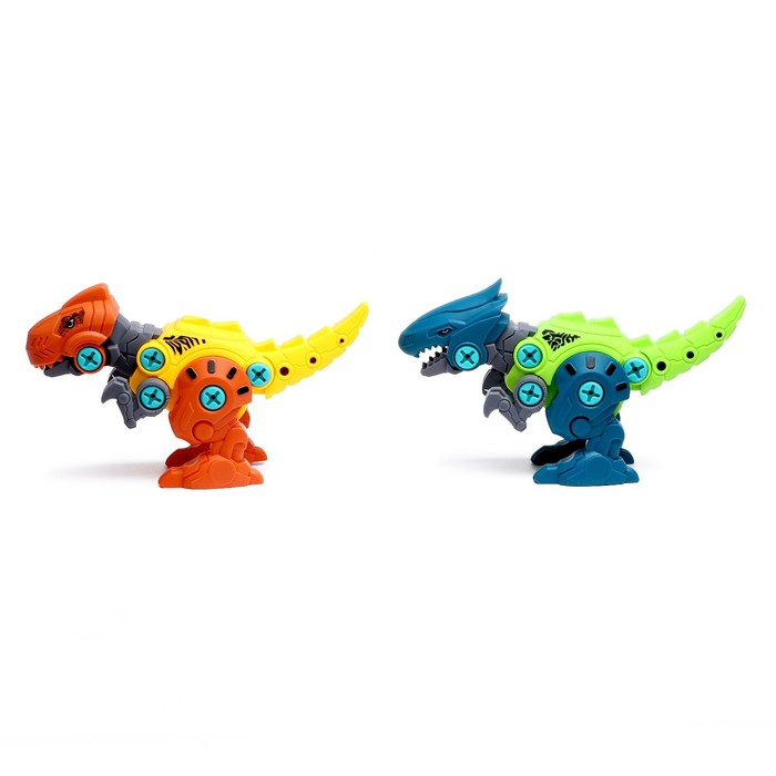 Конструктор винтовой «Мир динозавров», набор 4 штуки, 2 отвёртки 4 карточки, 100 деталей Конструктор винтовой «Мир динозавров», набор 4 штуки, 2 отвёртки 4 карточки, 100 деталей