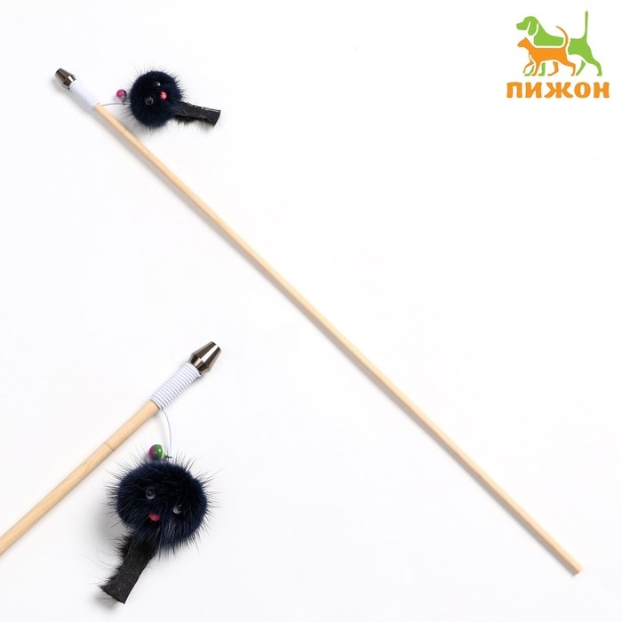 Дразнилка - удочка Дразнилка - удочка "Норковый зверек" на деревянной палочке, микс цветов