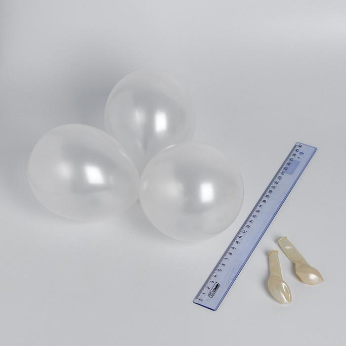 Шар латексный 5 Шар латексный 5", металл, набор 100 шт., водные бомбочки, цвет белый