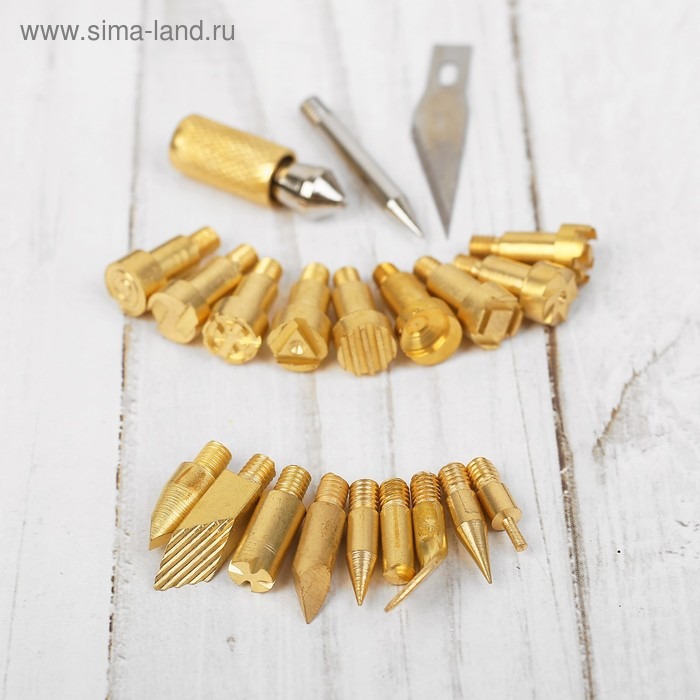 Набор для выжигания с фигурными насадками "Мастер", в футляре, 220 V/30W