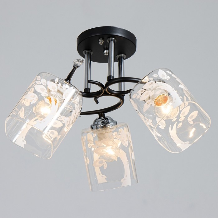 Люстра Люстра "Ариса" 3хЕ27 40Вт чёрный 50х50х27 см BayerLux