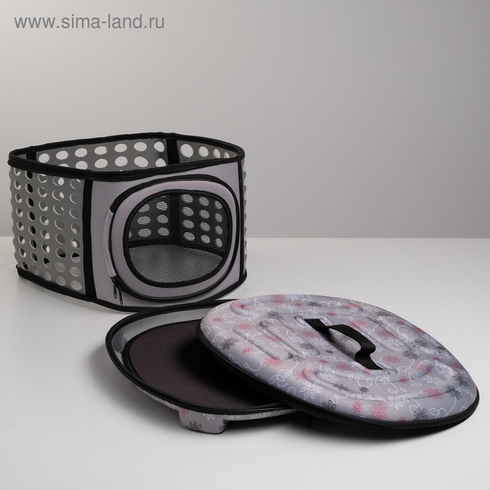 Складная сумка-переноска большая, материал EVA, 42,5 х 37,5 х 29,5 см, серая Складная сумка-переноска большая, материал EVA, 42,5 х 37,5 х 29,5 см, серая