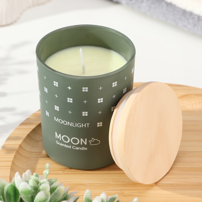 Свеча ароматическая в стакане  Свеча ароматическая в стакане "Moon", бамбуковая роща, малая