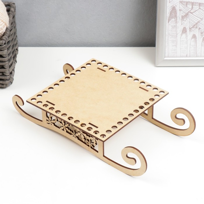 Заготовка для вязания Заготовка для вязания "Сани. Вид 6" набор 3 детали, донышко 15х15 см