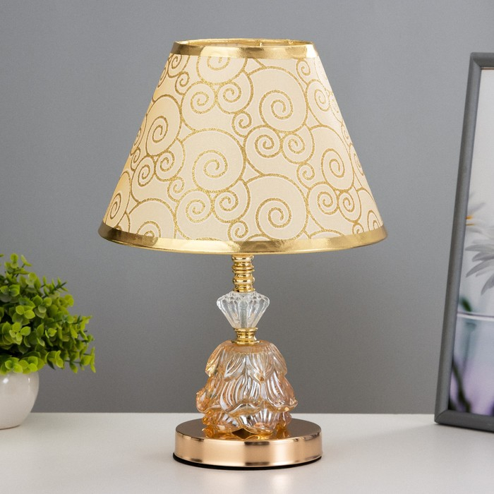 Лампа настольная Лампа настольная "Арабис" E27 40W низ с подсветкой 22,5х22,5х33,5 см RISALUX